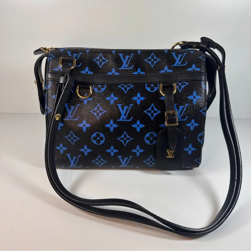 Louis Vuitton Colored Monogram Speedy Amazon PM Blue Black - Picture 3 of 15